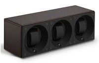 Masterbox collection. Masterbox Leather – Brown leather & Brown stitches trio. Бокс для 3-х часов с автоподзаводом. Swiss Kubik, Швейцария.