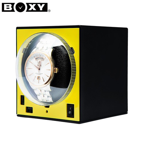 BOXY Brick. Шкатулка для подзавода 1-х часов. Желтый.