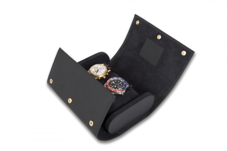 Арт. L115. Футляр для 2-х часов. RUBBER WATCH ROLL. Rapport London (Англия). 