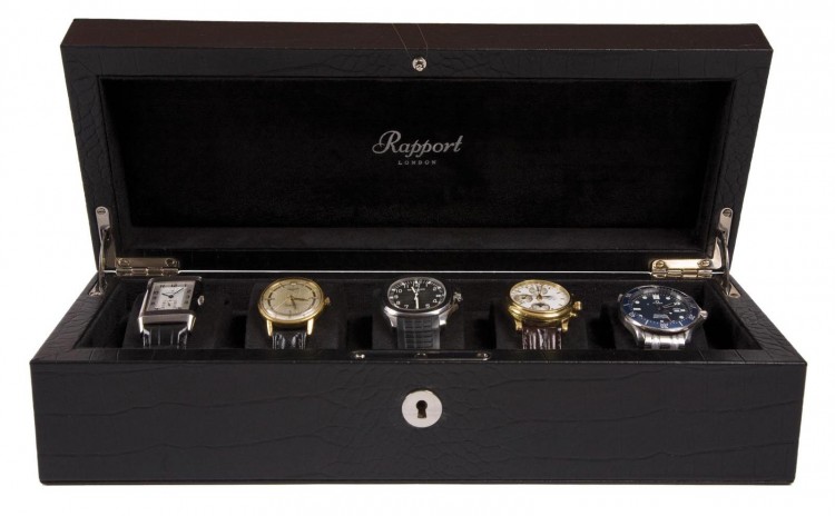 Арт. L262. Шкатулка для 5-ти часов. 5 WATCH COLLECTOR BOXES. Rapport London (Англия). 