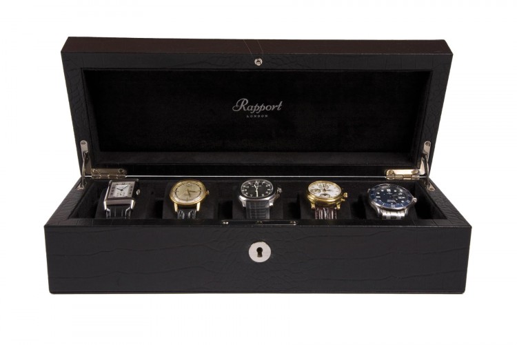 Арт. L262. Шкатулка для 5-ти часов. 5 WATCH COLLECTOR BOXES. Rapport London (Англия). 