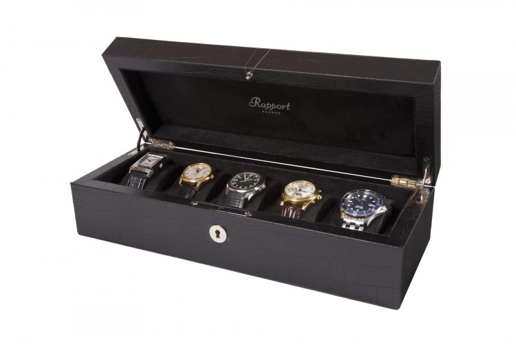 Арт. L262. Шкатулка для 5-ти часов. 5 WATCH COLLECTOR BOXES. Rapport London (Англия). 