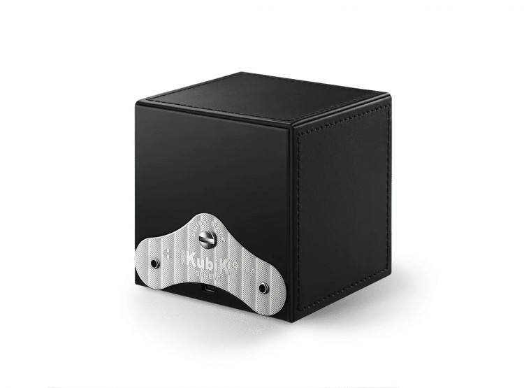 Masterbox collection. Masterbox Black leather & Black stitches trio. Бокс для 3-х часов с автоподзаводом. Swiss Kubik, Швейцария.