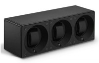Masterbox collection. Masterbox Black leather & Black stitches trio. Бокс для 3-х часов с автоподзаводом. Swiss Kubik, Швейцария.