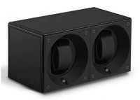 Masterbox collection. Masterbox Black leather & Black stitches duo. Бокс для 2-х часов с автоподзаводом. Swiss Kubik, Швейцария.