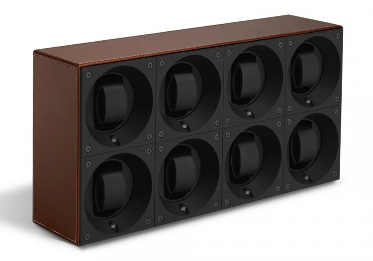 Masterbox collection. Honey Leather Masterbox 8 Positions. Бокс для 8-ми часов с автоподзаводом. Swiss Kubik, Швейцария.