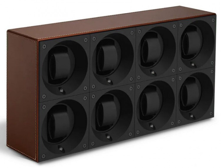 Masterbox collection. Honey Leather Masterbox 8 Positions. Бокс для 8-ми часов с автоподзаводом. Swiss Kubik, Швейцария.