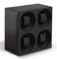 Masterbox collection. Masterbox Alligator Leather quattro. Бокс для 4-х часов с автоподзаводом. Swiss Kubik, Швейцария.