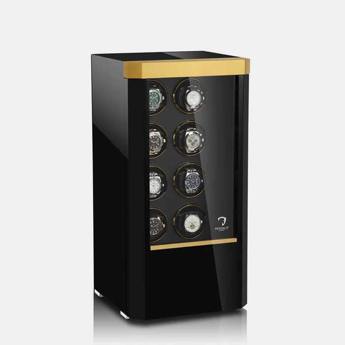 MODALO ROYAL 8 MV4. BLACK GOLD Шкатулка для подзавода 8-ми часов. 