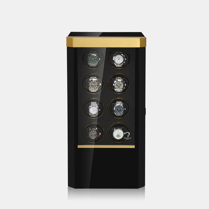 MODALO ROYAL 8 MV4. BLACK GOLD Шкатулка для подзавода 8-ми часов. 