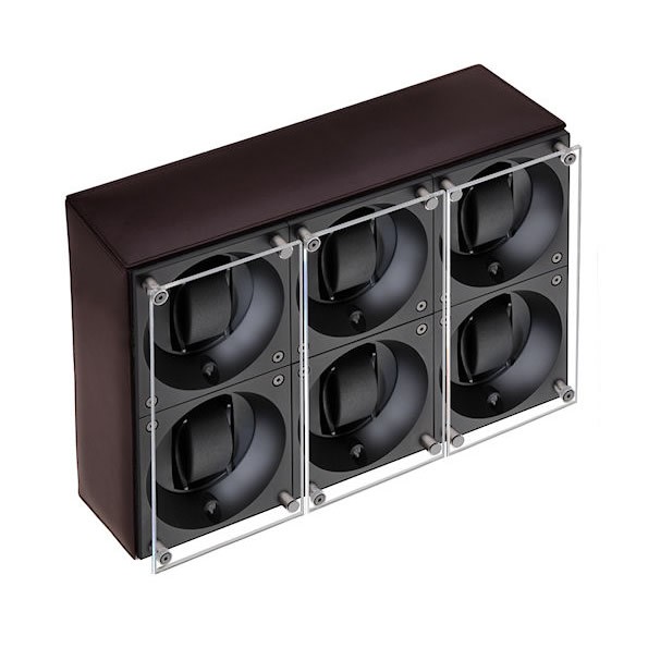 Masterbox collection. Masterbox Leather. Бокс для 6-ти часов с автоподзаводом. Swiss Kubik, Швейцария.