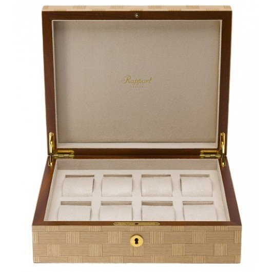 Арт. L406. Шкатулка для хранения 8-ми часов. HERITAGE BAMBOO 8 WATCH BOX. Rapport London (Англия). 