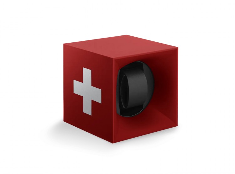 Startbox collection. Startbox red swisscross. Бокс для 1-х часов с автоподзаводом. Swiss Kubik, Швейцария.