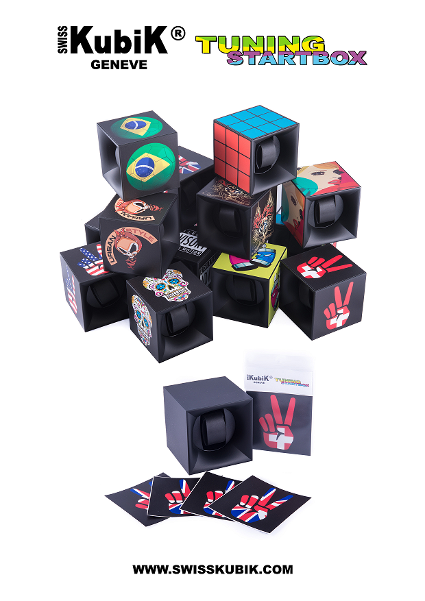 Startbox collection. Startbox yellow. Бокс для 1-х часов с автоподзаводом. Swiss Kubik, Швейцария.