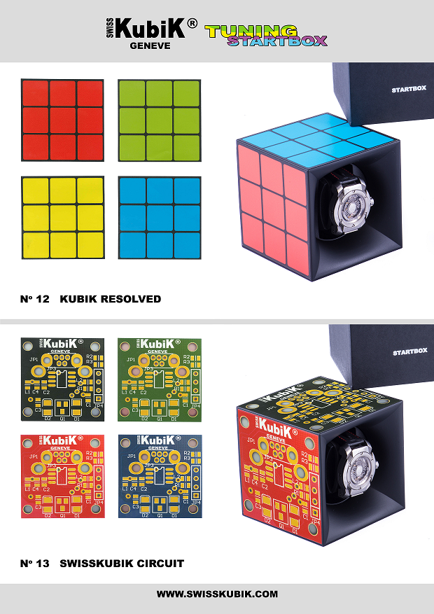Startbox collection. Startbox yellow. Бокс для 1-х часов с автоподзаводом. Swiss Kubik, Швейцария.