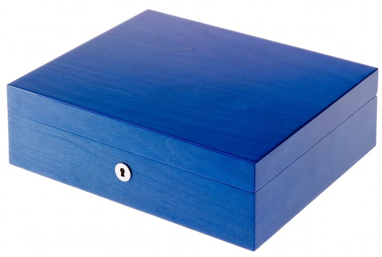 Арт. L401. Шкатулка для хранения 8-ми часов. HERITAGE BLUE 8 WATCH BOX. Rapport London (Англия).  