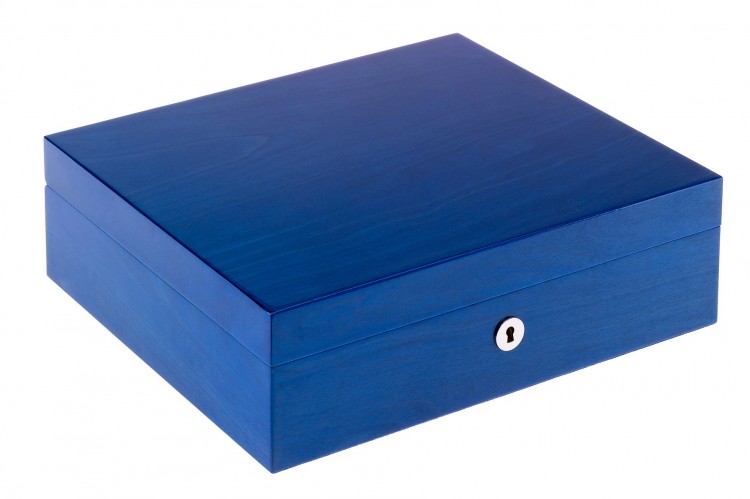 Арт. L401. Шкатулка для хранения 8-ми часов. HERITAGE BLUE 8 WATCH BOX. Rapport London (Англия).  