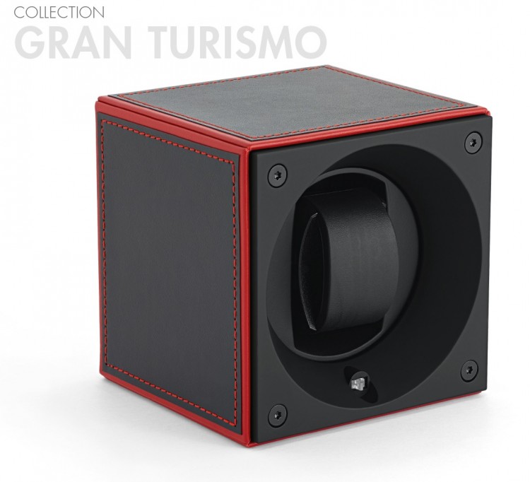 SK01.CV.GT.ROUGE. COLLECTION GRAND TURISMO. Бокс для автоподзавода 1-х часов. Swiss Kubik. Сделано в Швейцарии.