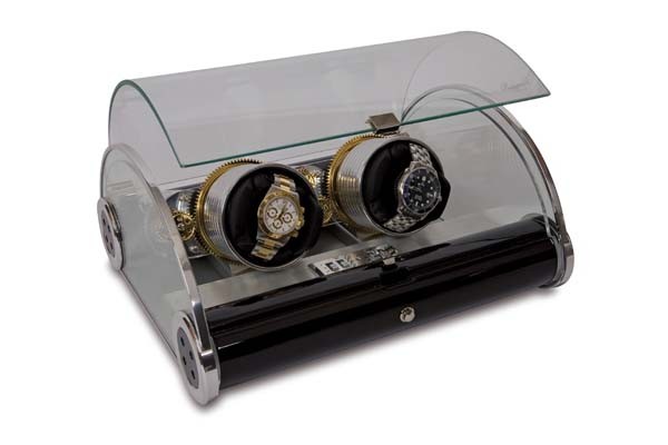 Арт. W191. Шкатулка для подзавода 2-х часов.Time Arc Duo - Optima. Rapport London.  Сделано в Великобритании. 