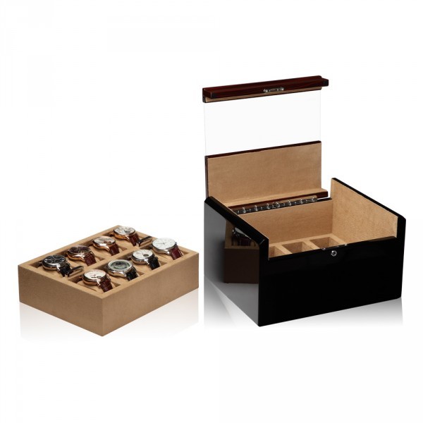 Серия Imperia 16 black-makassar. Шкатулка для хранения 16-ти часов. Производство Modalo. 