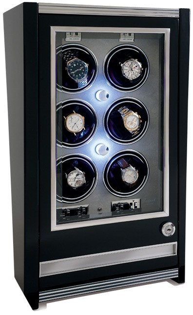 Арт. W506. Шкатулка для подзавода 6-ти часов. PARAMOUNT EBONY SIX. Rapport London. Сделано в Великобритании.