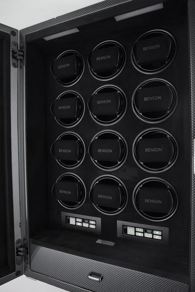 Benson Black Series Pro 12.19.CF. Бокс для подзавода 12-ти часов и хранения 10-ти часов.