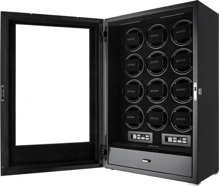 Benson Black Series Pro 12.19.CF. Бокс для подзавода 12-ти часов и хранения 10-ти часов.