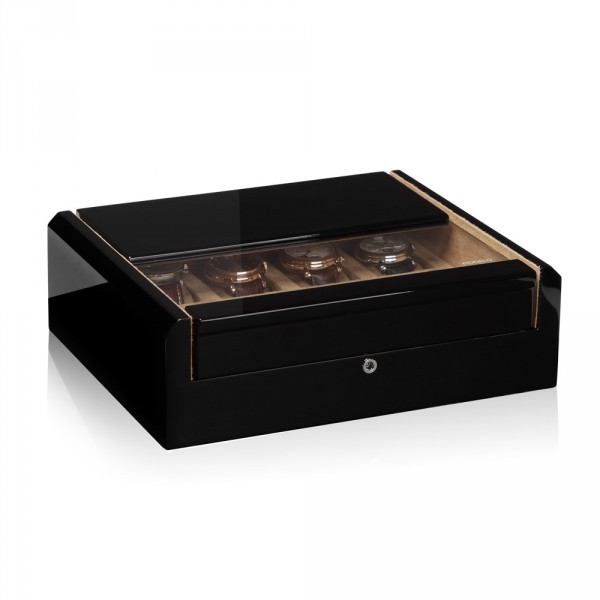Серия Imperia 8 black. Шкатулка для хранения 8-ми часов. Производство Modalo. 