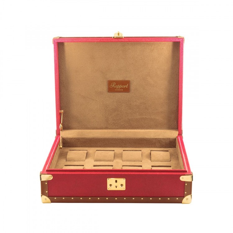 Арт. L314. Шкатулка для хранения 8-ми часов. Red Classic. Rapport London (Англия).   