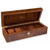 Арт. L274. Шкатулка для хранения 5-ти часов. 5 WATCH BURR WALNUT. Rapport London (Англия). 