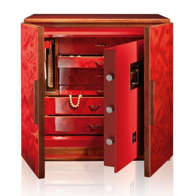Арт. 925 FORZIERE ROSSO. Сейф для часов и драгоценностей. Agresti Италия.   