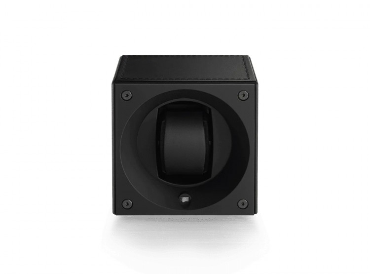 Masterbox collection. Masterbox Black leather & Black stitches. Бокс для 1-х часов с автоподзаводом. Swiss Kubik, Швейцария.