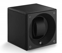 Masterbox collection. Masterbox Black leather & Black stitches. Бокс для 1-х часов с автоподзаводом. Swiss Kubik, Швейцария.