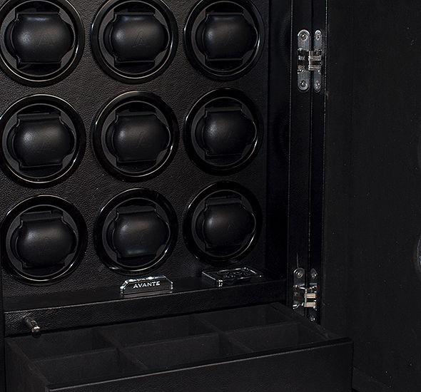 Avante Prince J9 Carbon. Шкатулка для автоподзавода 9-ти часов. Электронный замок.  