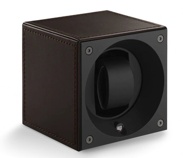 Masterbox collection. Masterbox Leather – Honey Leather & White Stitches. Бокс для 1-х часов с автоподзаводом. Swiss Kubik, Швейцария.