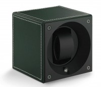 Masterbox collection. Masterbox Leather – Green leather & White stitches. Бокс для 1-х часов с автоподзаводом. Swiss Kubik, Швейцария.