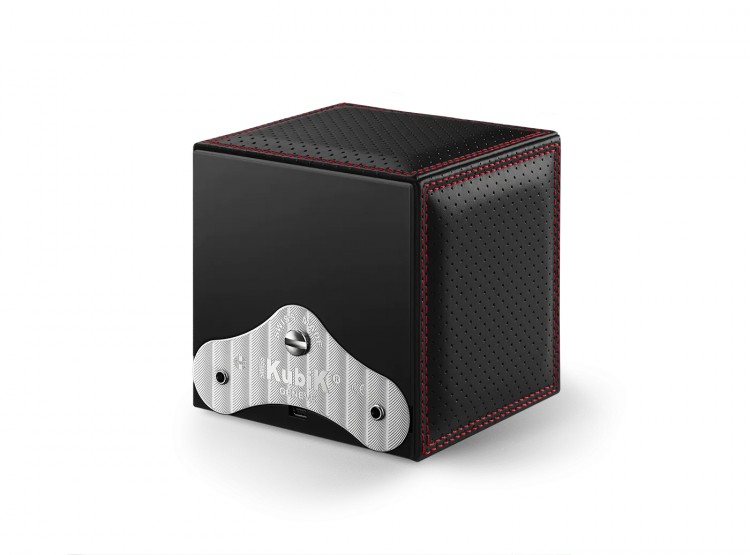 Masterbox collection. Racing collection – Stitched Black Leather & Red Double Stitches. Бокс для 1-х часов с автоподзаводом. Swiss Kubik, Швейцария.