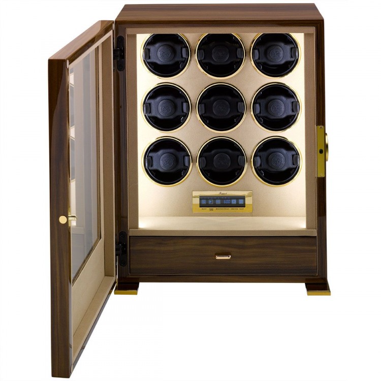 Арт. W309. Шкатулка для подзавода 9-ти часов. PARAMOUNT NINE WATCH WINDER WALNUT. Rapport London. Сделано в Великобритании.