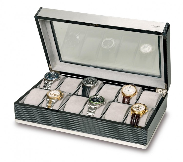 Арт. B269.Шкатулка для хранения 12-ти часов. F3 CARBON FIBRE COLLECTOR BOXES. Rapport London (Англия).
