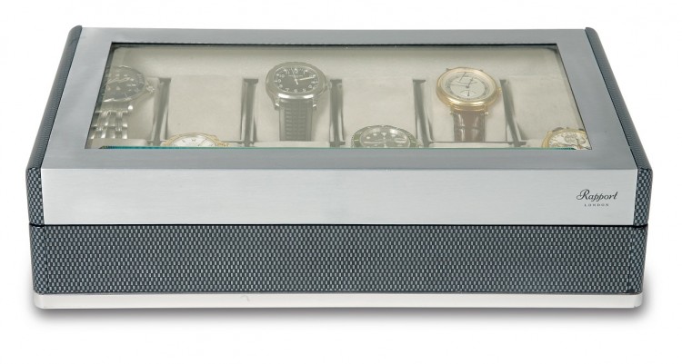 Арт. B269.Шкатулка для хранения 12-ти часов. F3 CARBON FIBRE COLLECTOR BOXES. Rapport London (Англия).