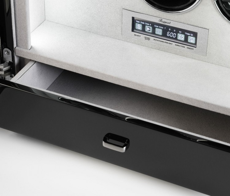 Арт. W212. Шкатулка для подзавода 12-ти часов. PARAMOUNT NINE WATCH WINDER EBONY. Rapport London. Сделано в Великобритании.