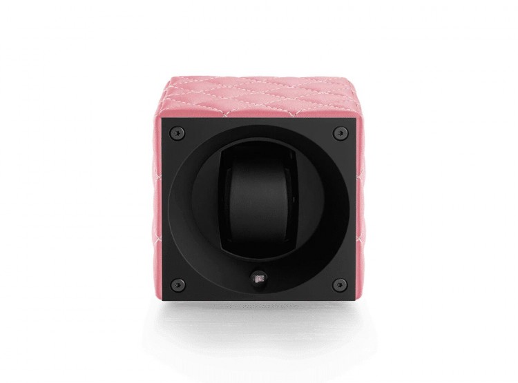 Masterbox collection. Masterbox Pink Leather & White stitches. Бокс для 1-х часов с автоподзаводом. Swiss Kubik, Швейцария.