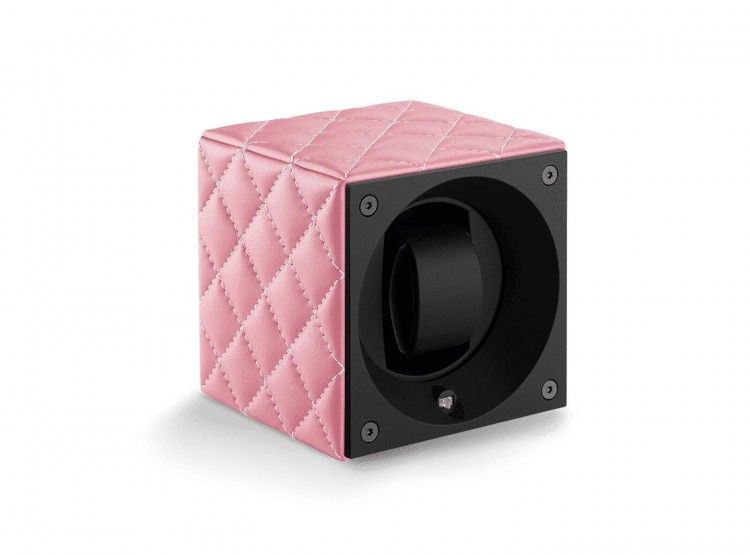 Masterbox collection. Masterbox Pink Leather & White stitches. Бокс для 1-х часов с автоподзаводом. Swiss Kubik, Швейцария.