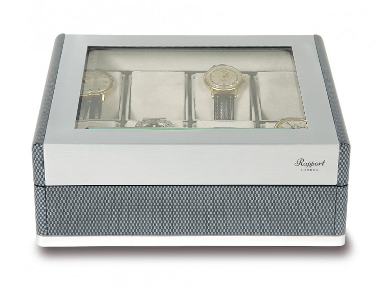 Арт. B268. Шкатулка для хранения 8-ми часов. F3 CARBON FIBRE COLLECTOR BOXES. Rapport London (Англия).