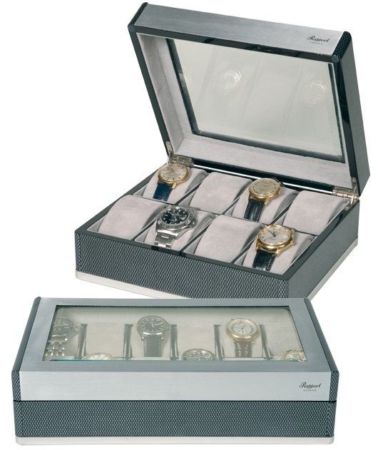 Арт. B268. Шкатулка для хранения 8-ми часов. F3 CARBON FIBRE COLLECTOR BOXES. Rapport London (Англия).