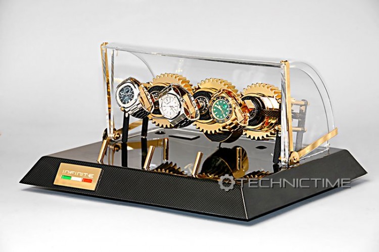 Модель ITALIA CARBONIO ORO. Тайммувер, система для автоподзавода 3-х часов. Производство INFINITE (Италия).   