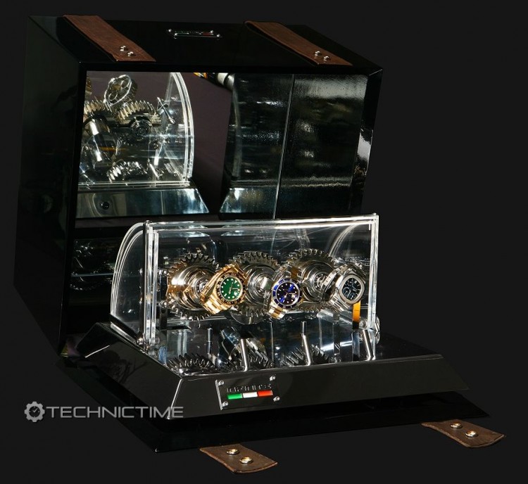 Модель ITALIA CARBONIO ORO. Тайммувер, система для автоподзавода 3-х часов. Производство INFINITE (Италия).   