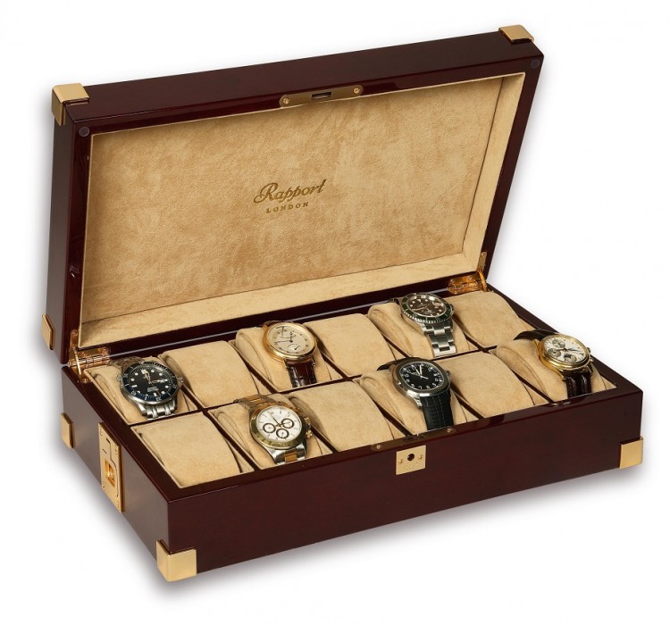 Арт. B267.Шкатулка для хранения 12-ти часов. CAPTAIN'S COLLECTOR BOXEST. Rapport London (Англия).