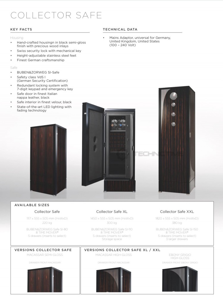 Buben-Zorweg Collector Safe. Включает в себя сейф и систему подзавода часов. 