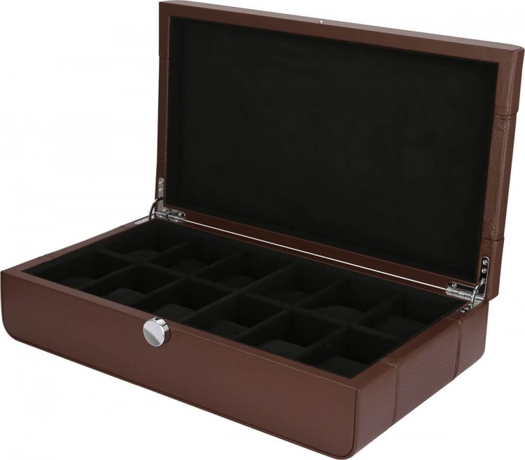 Benson Black Series 12 LWB.12 Dark Brown. Футляр для хранения 12-ти часов.
